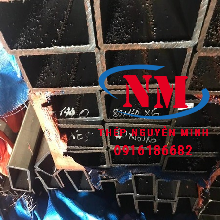 THÉP HỘP CHỮ NHẬT 80X160 DÀY 5ly/ 6ly/ 8ly/ 10ly/ 12ly