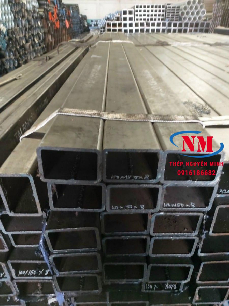 THÉP HỘP CHỮ NHẬT 100X150 DÀY 2mm/ 2.5mm/ 3mm/ 3.5mm/ 4mm/ 4.5mm/ 5mm/ 6mm/ 8mm/ 10mm/ 12mm